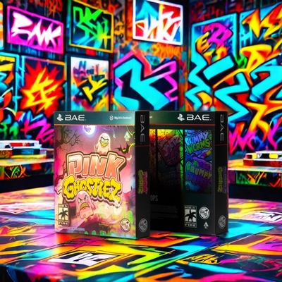 Pemesanan khusus diterima Holographic Glossy Spot UV Foil Laser Card Paper Box Perak dengan Gold Stamping Rigid Craft Box