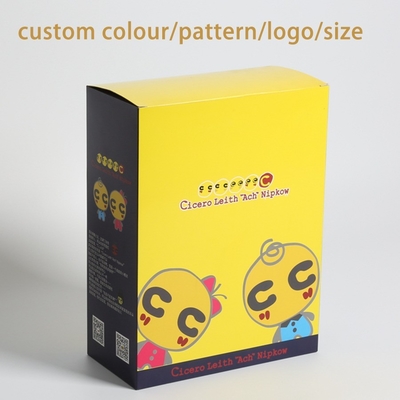 Beli Kotak Kemasan Kertas Tuck End Kuning Dengan Jendela Transparan untuk Aksesoris Ponsel online manufacture