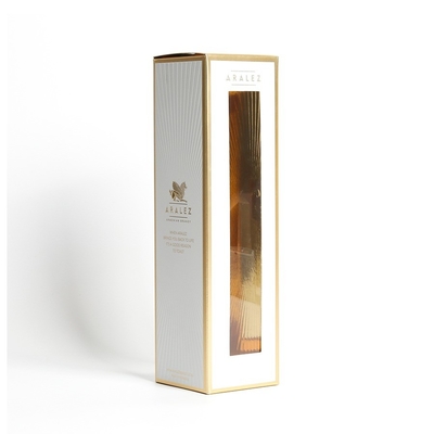 Beli kotak karton segitiga slot gading untuk botol parfum kemasan kustom dicetak online manufacture