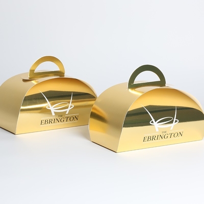 Beli Waterproof Gold Irregular Bread Food Box Custom Printing Tuck Top Paper Box untuk Kue online manufacture