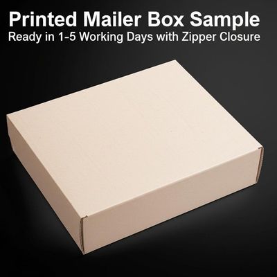 Beli Printed Mailer Box Sample Ready in 1-5 Working Days with Zipper Closure online manufacture