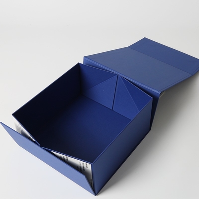 Custom Size Blue Magnetic Folding Box Paper Gift Packaging Box Untuk Botol Anggur