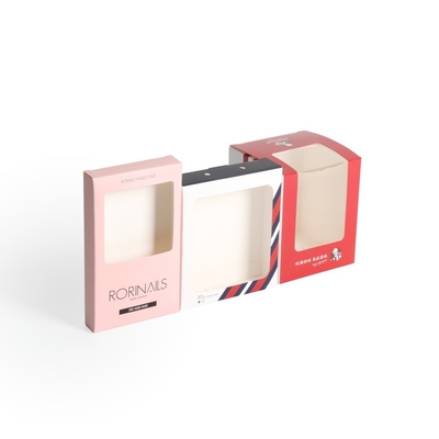 Kotak Hadiah Kertas Dengan Kotak Akhir Jendela Tuck Full Color Printing Box Hadiah Kecil
