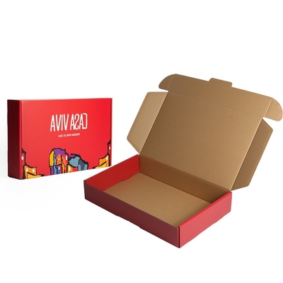 Kothak kecil dari kardus Custom Offset Printing Kotak hadiah kardus merah untuk pakaian