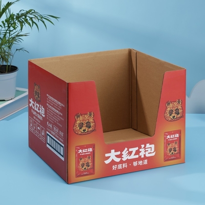 Kothak Akhir Tuck Corrugated yang Tidak Reguler Untuk Aksesoris Teh Percetakan Sisi Tunggal Custom